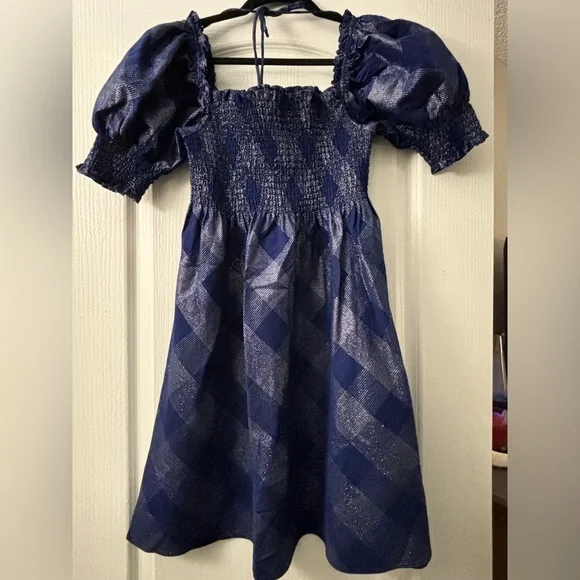 Hill House Home Navy Glitter Check Athena - Picture 3 of 3